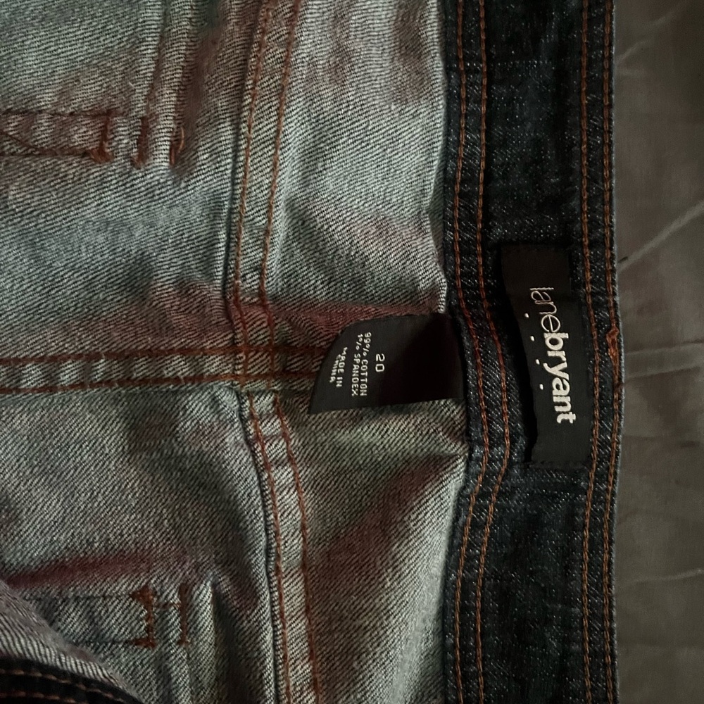 Lane Bryant Gray Jeans with Vintage Distressing.